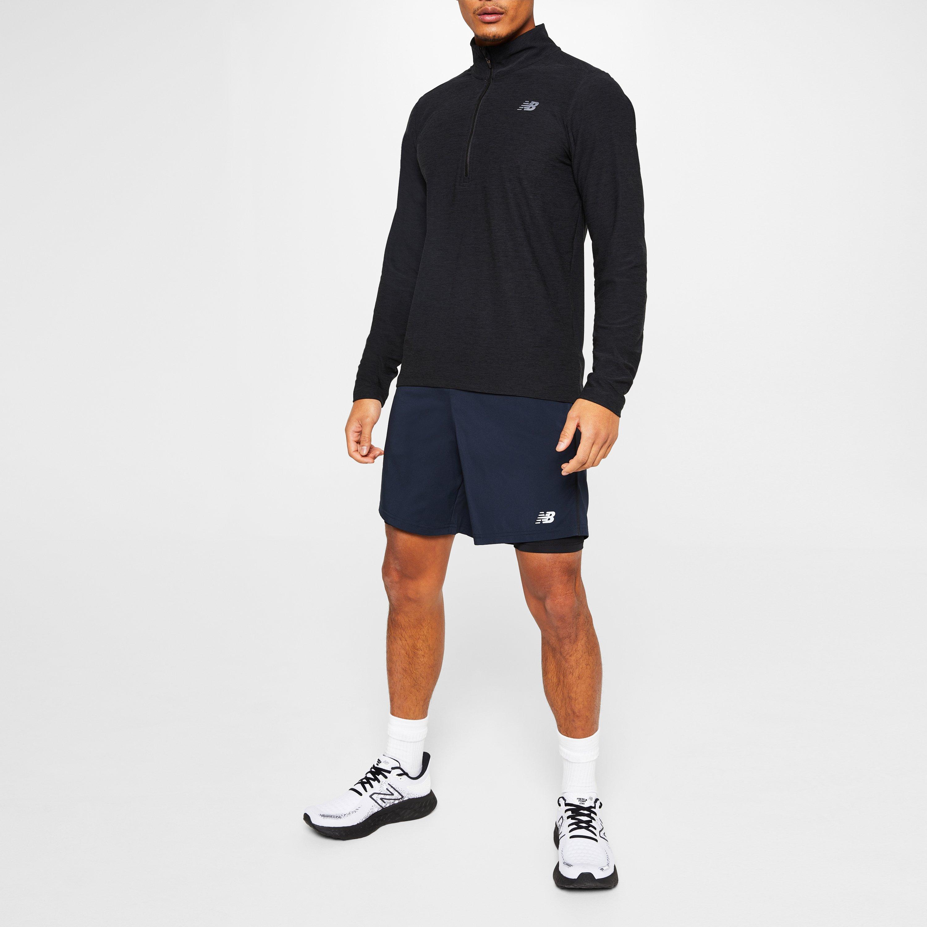 New Balance 1/4 Zip Running Top Mens Black