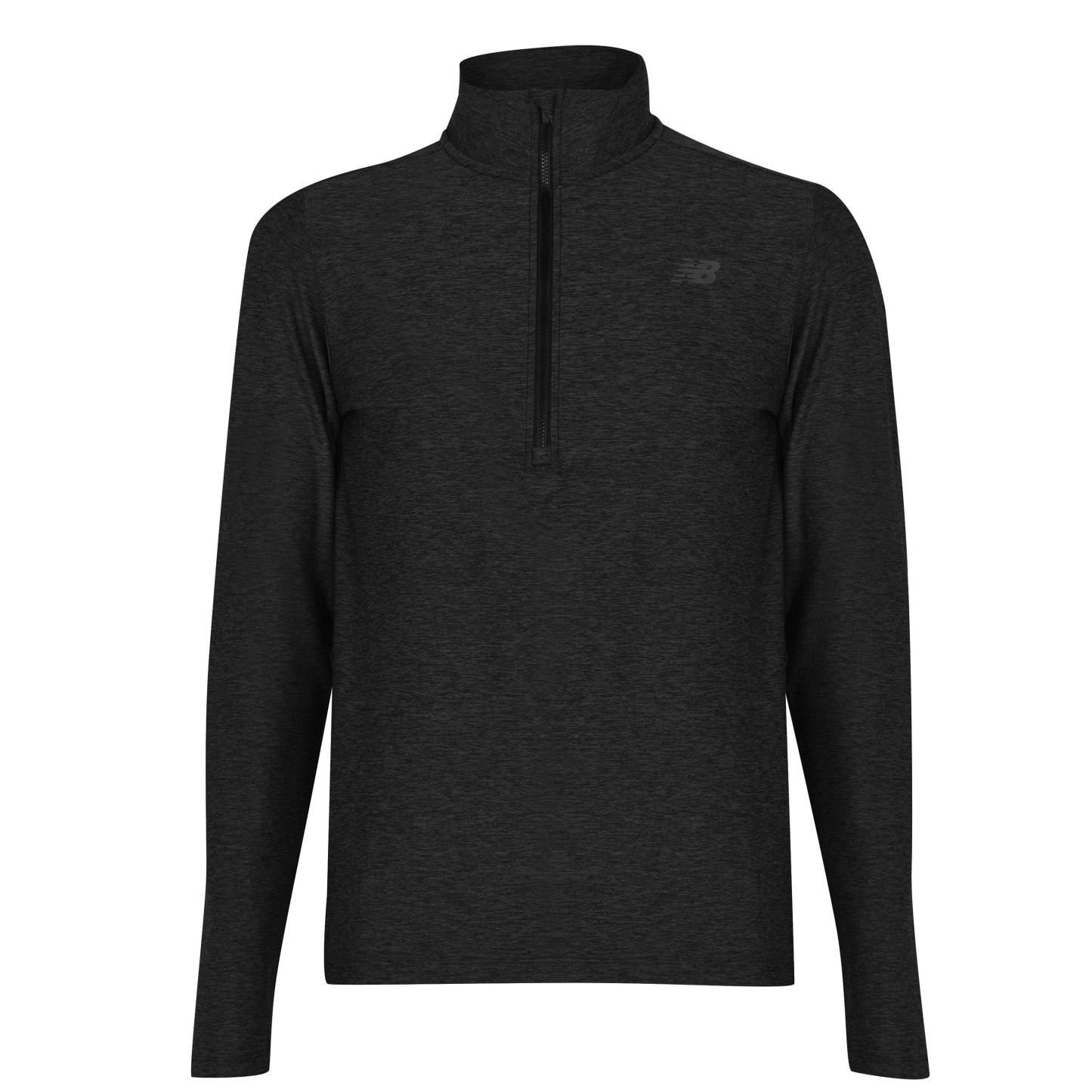 New Balance 1/4 Zip Running Top Mens Black
