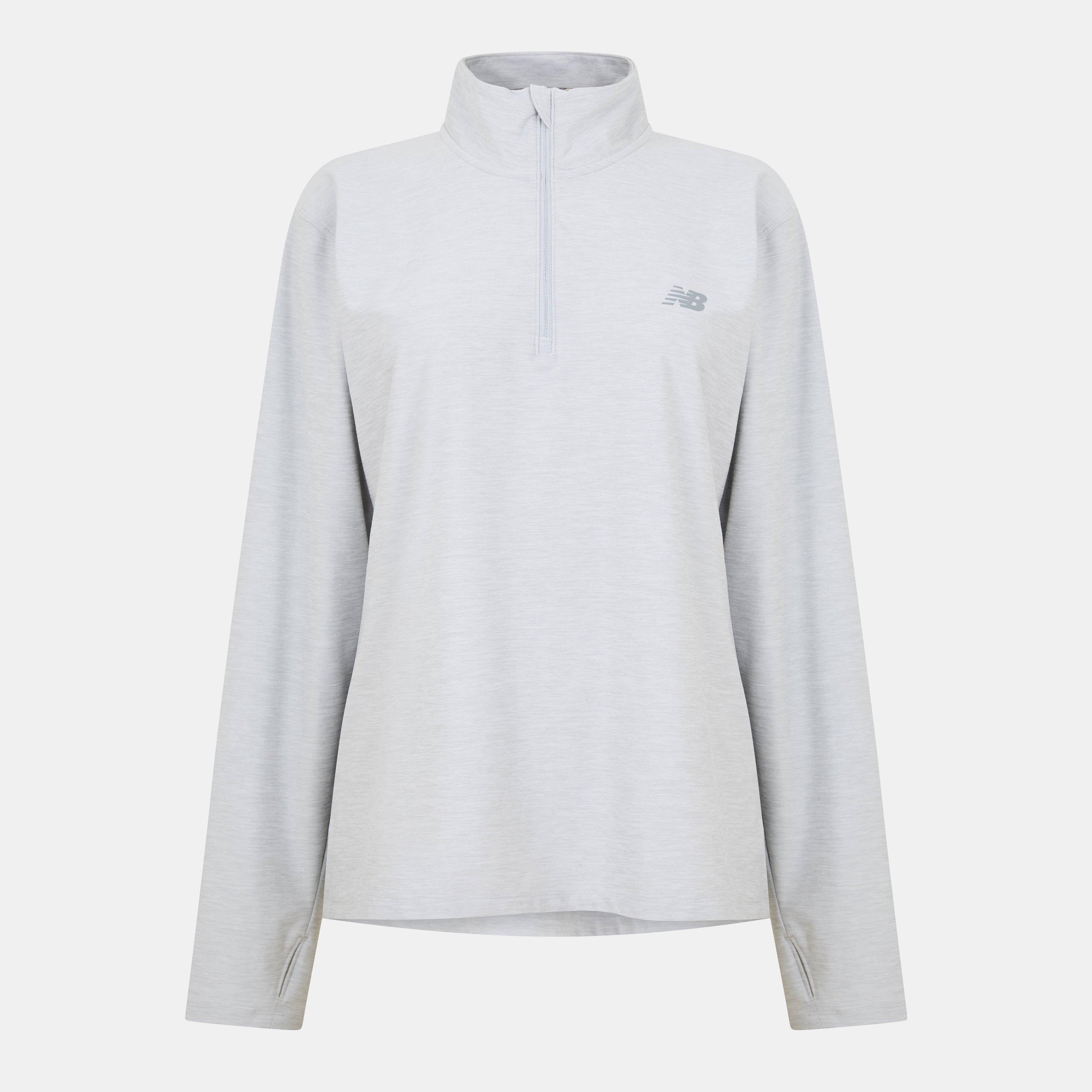 New Balance 1/4 Zip Running Top Mens Grey