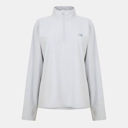 New Balance 1/4 Zip Running Top Mens Grey