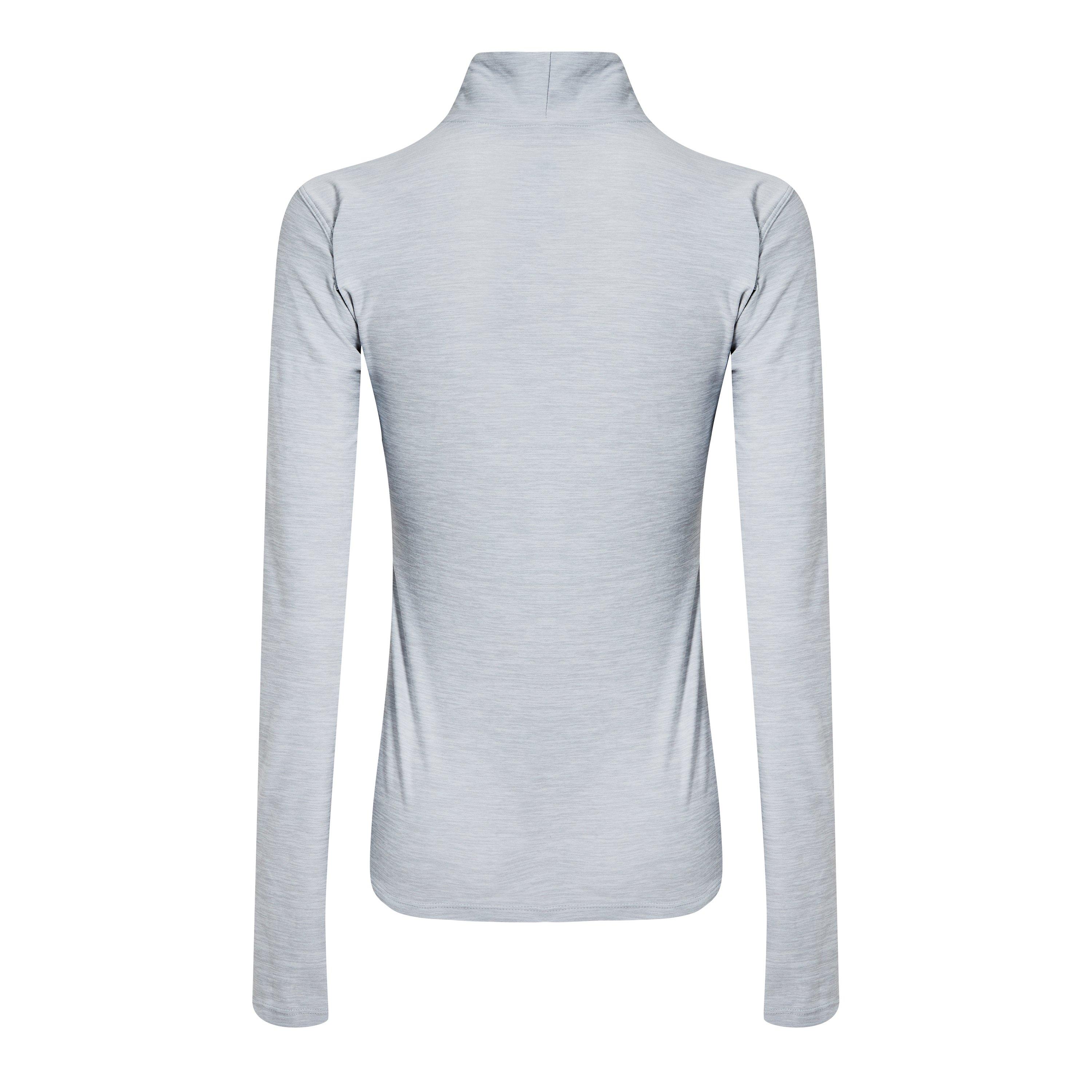 New Balance Womens Running Space Dye Quarter Zip Grey