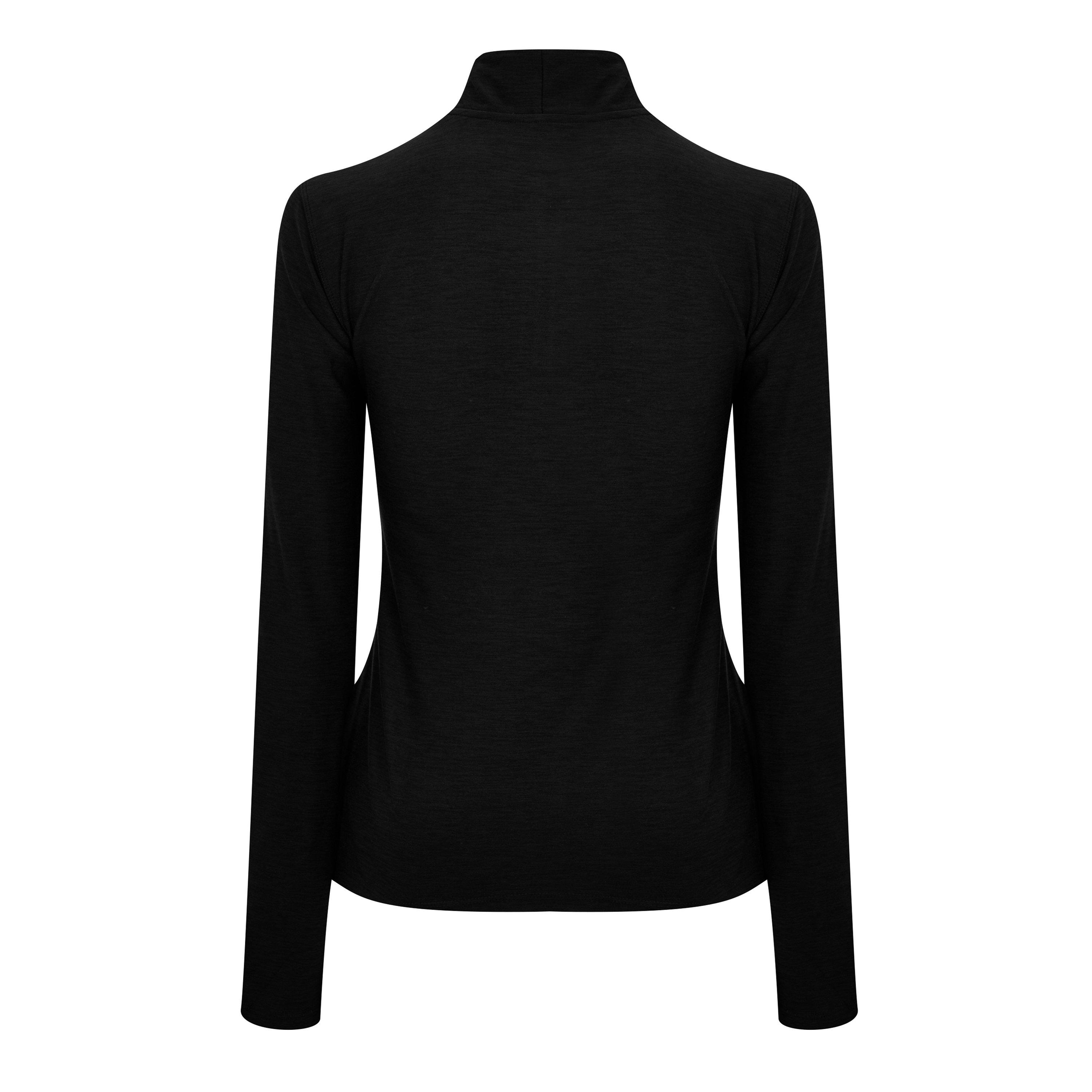 New Balance Womens Running Space Dye Quarter Zip Black