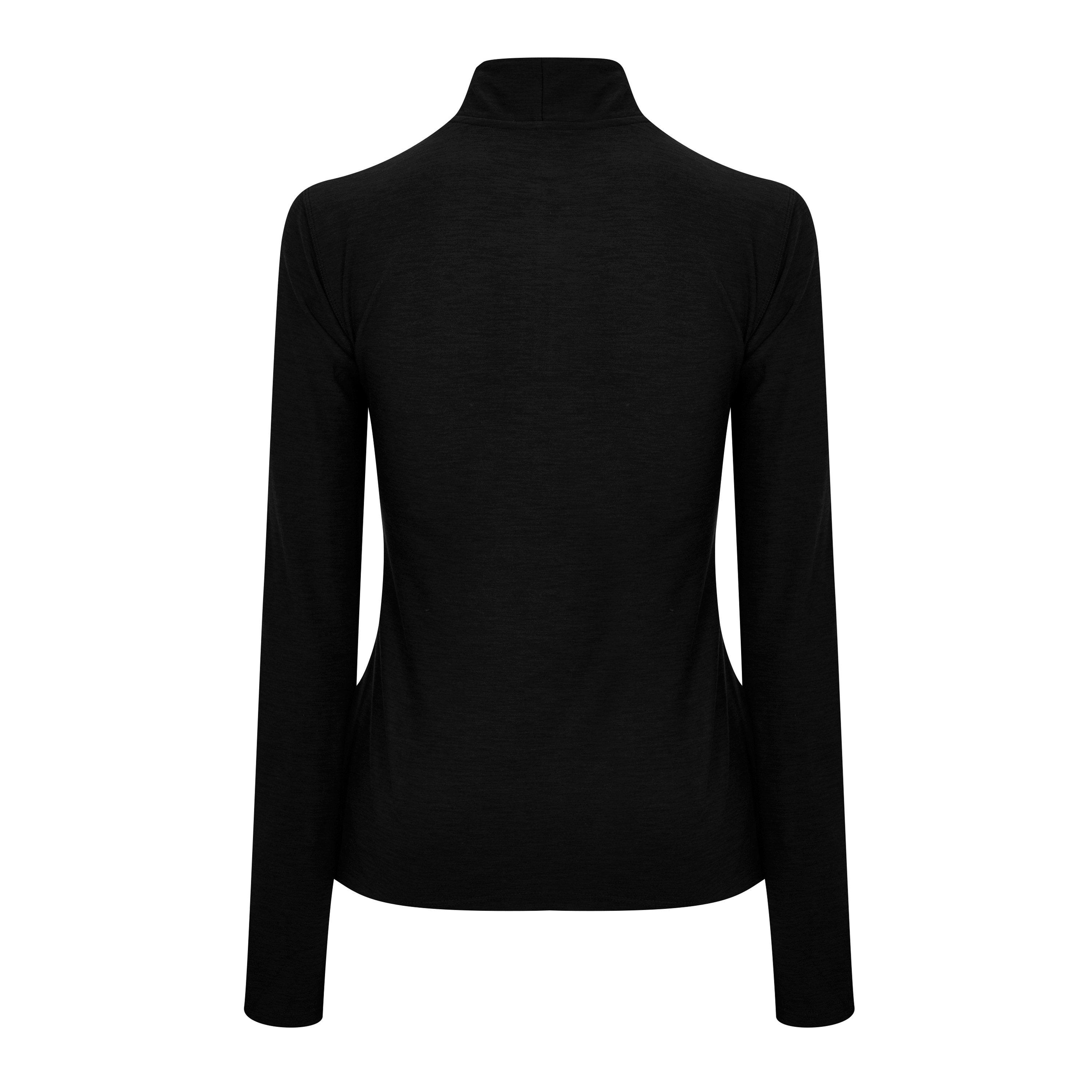 New Balance Womens Running Space Dye Quarter Zip Black