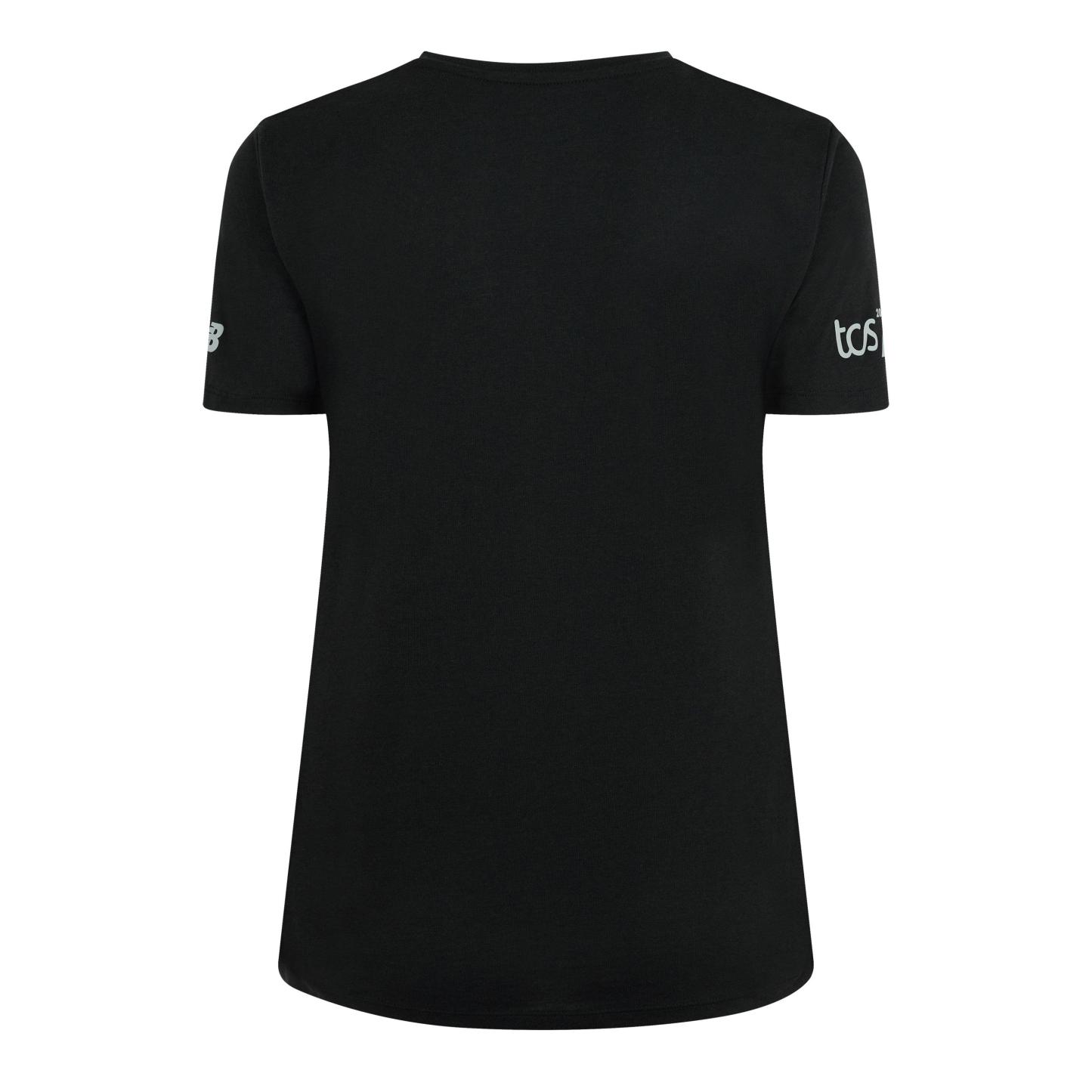 New Balance Women's NB Finisher London Edition Short-Sleeve Performance Running Top Black/Green