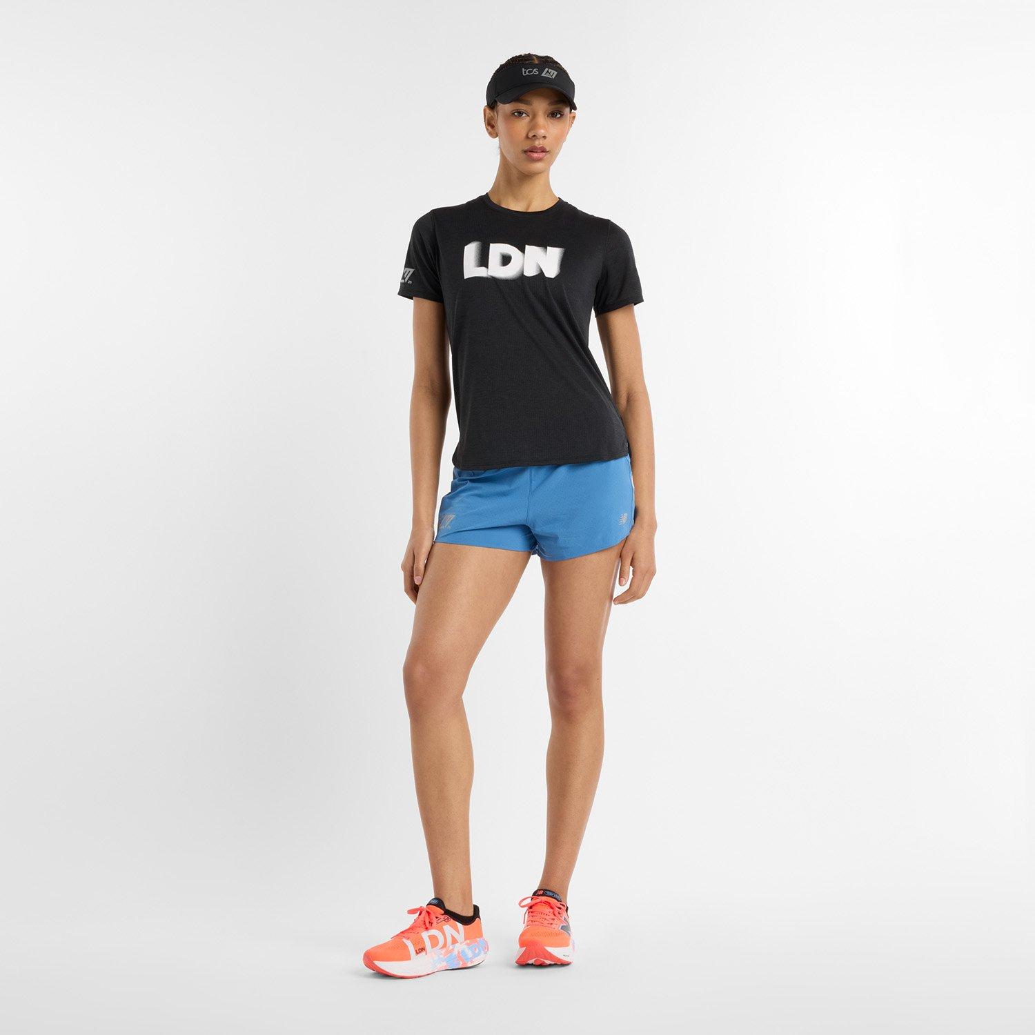 New Balance Athletics Running Top Womens Black Graphic