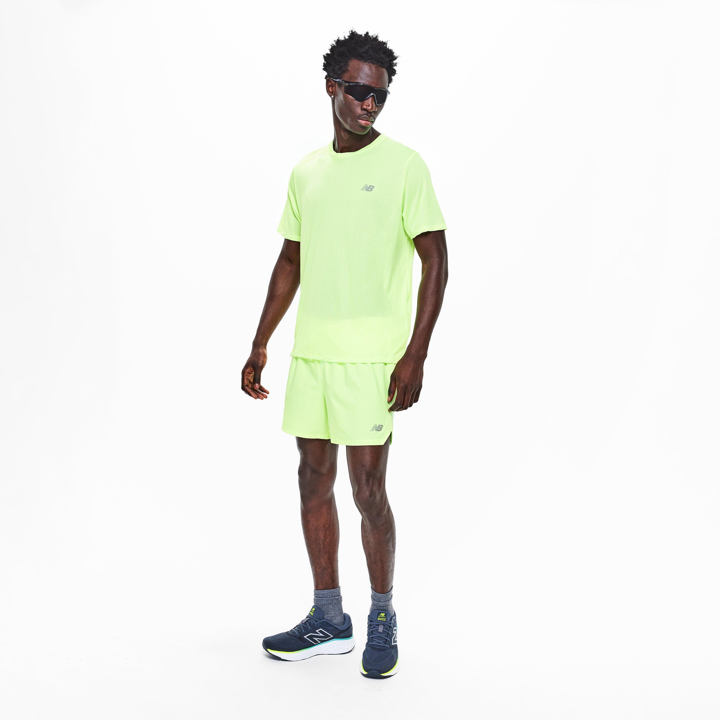 New Balance NB RC Essentials Running T-Shirt Mens Green