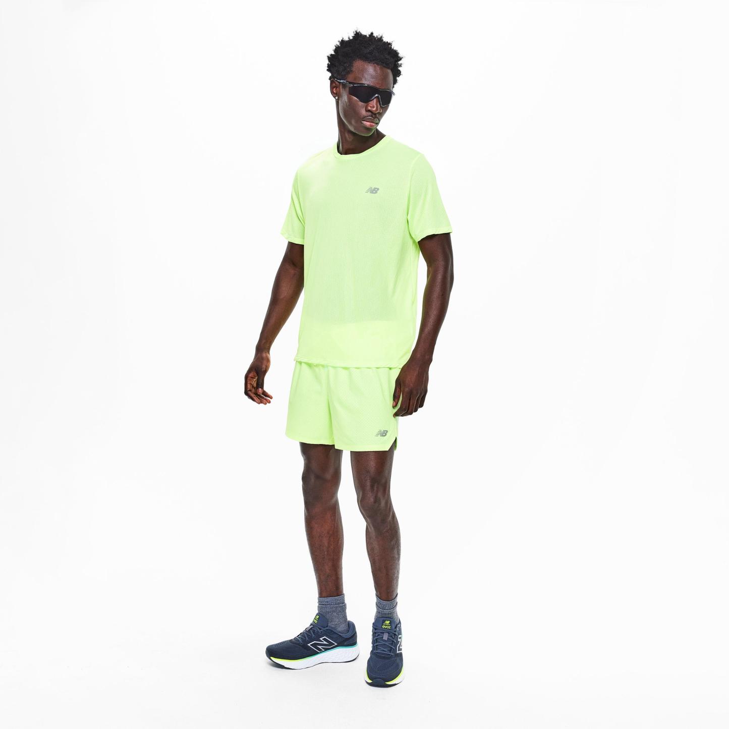New Balance NB RC Essentials Running T-Shirt Mens Green