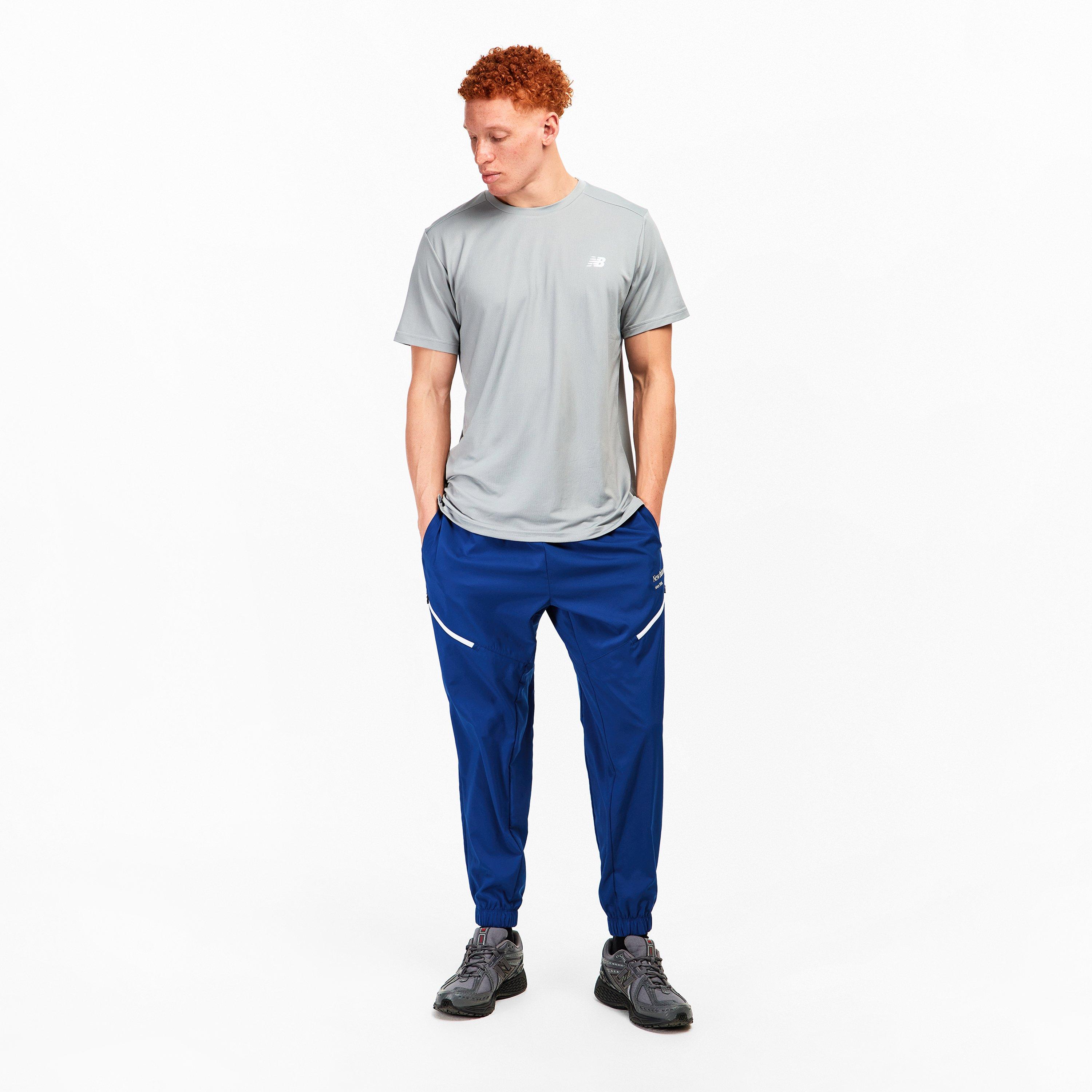 New Balance Men's Closed Hem Woven Joggers Galaxy Blue