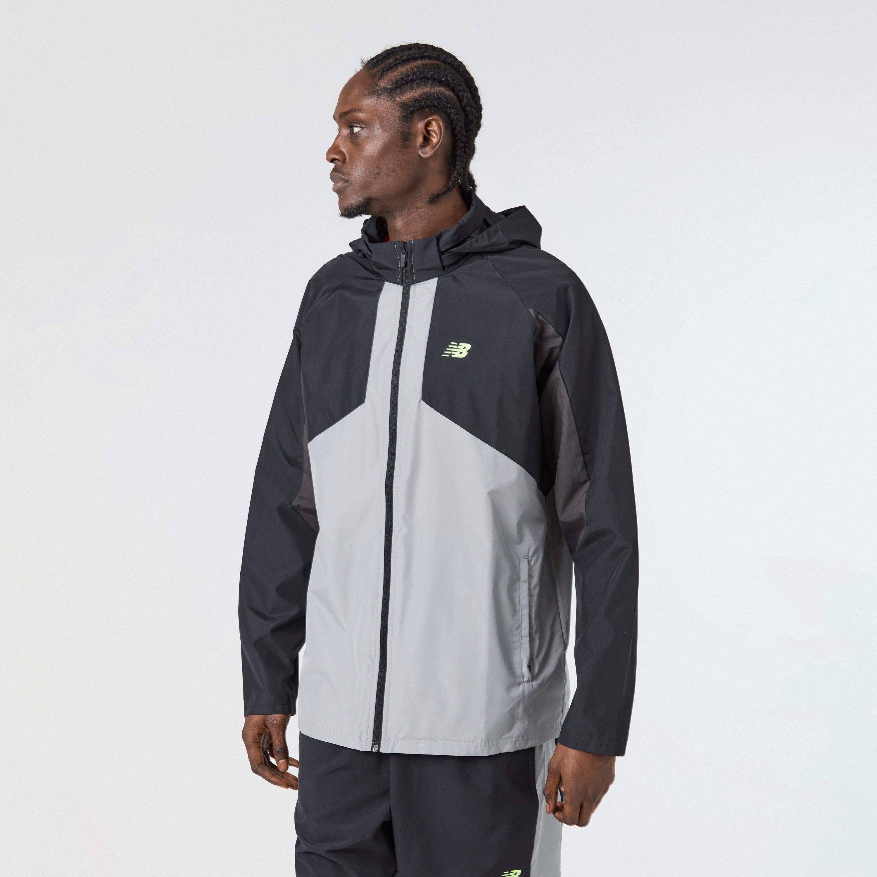 New Balance Men's Active Utility Woven Lightweight Performance Training Jacket Black