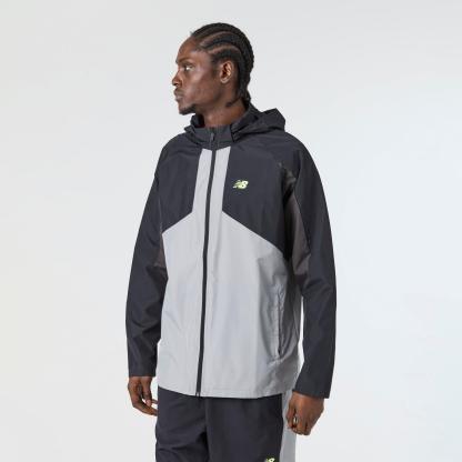 New Balance Men's Active Utility Woven Lightweight Performance Training Jacket Black