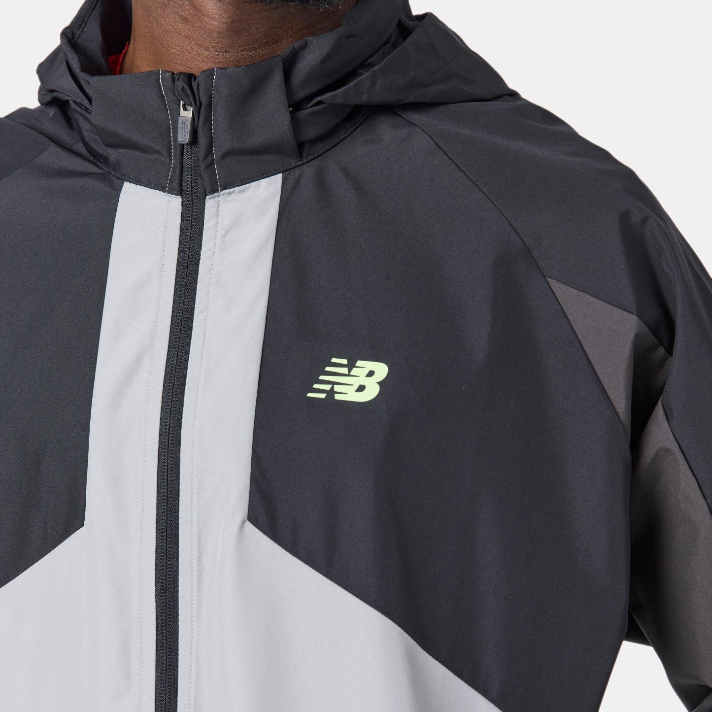 New Balance Men's Active Utility Woven Lightweight Performance Training Jacket Black