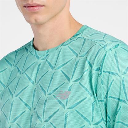 New Balance Men's Short Sleeve Performance Gym Top Deep Green
