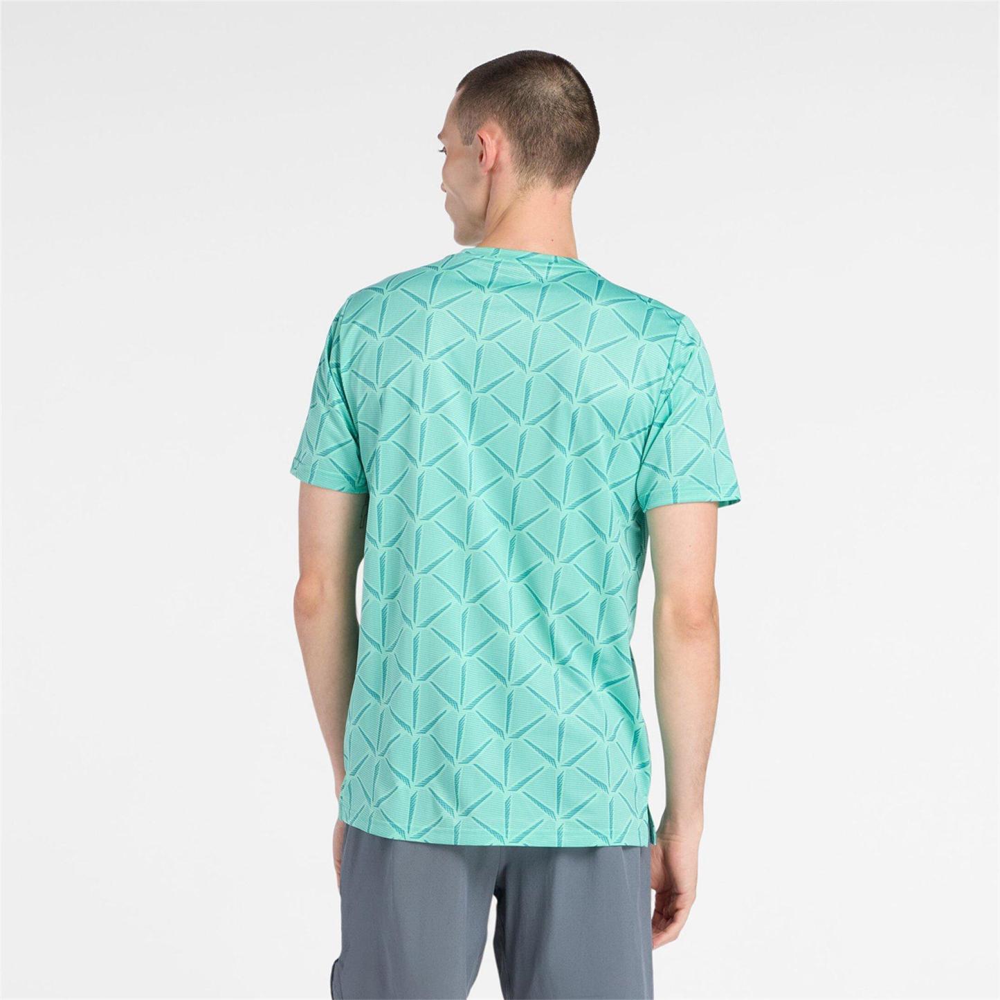 New Balance Men's Short Sleeve Performance Gym Top Deep Green