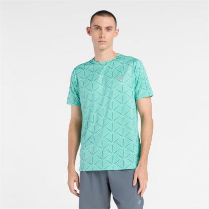 New Balance Men's Short Sleeve Performance Gym Top Deep Green