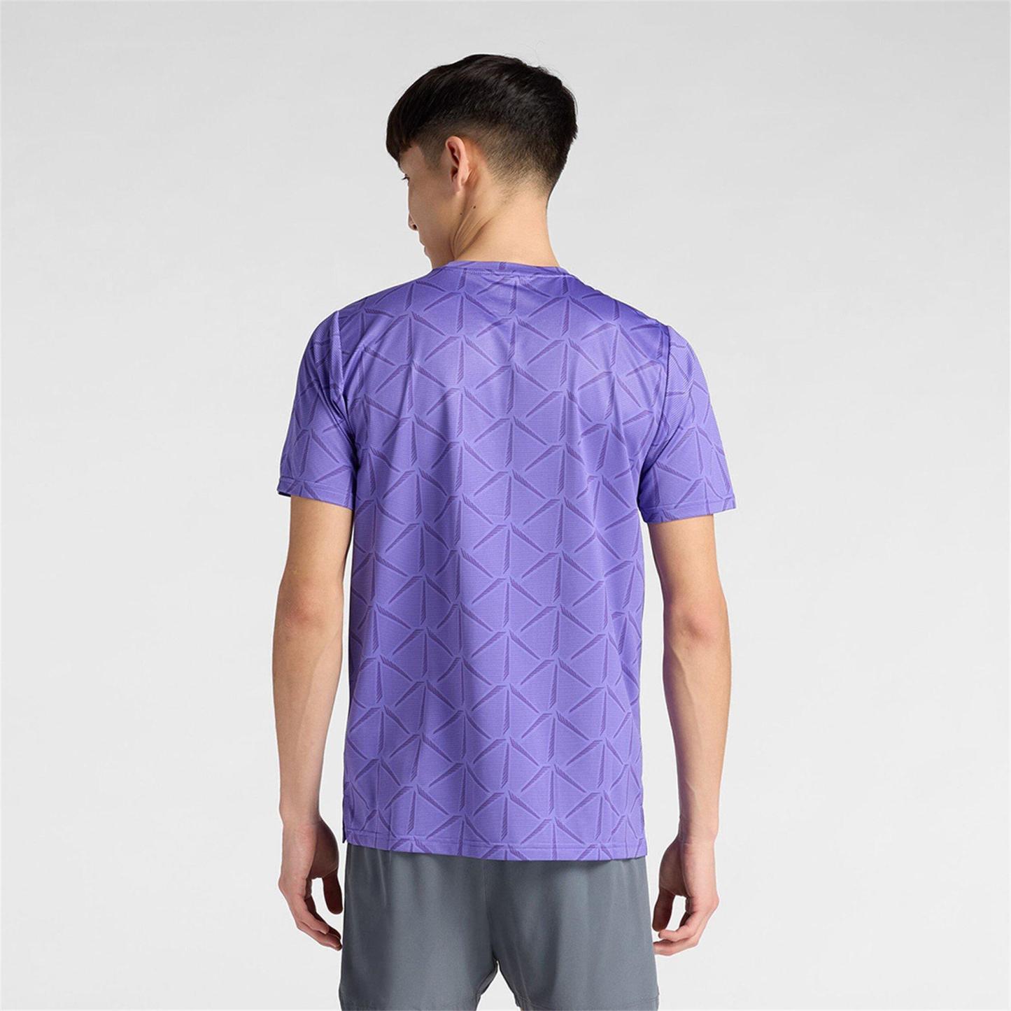 New Balance Men's Short Sleeve Performance Gym Top Electric Purple