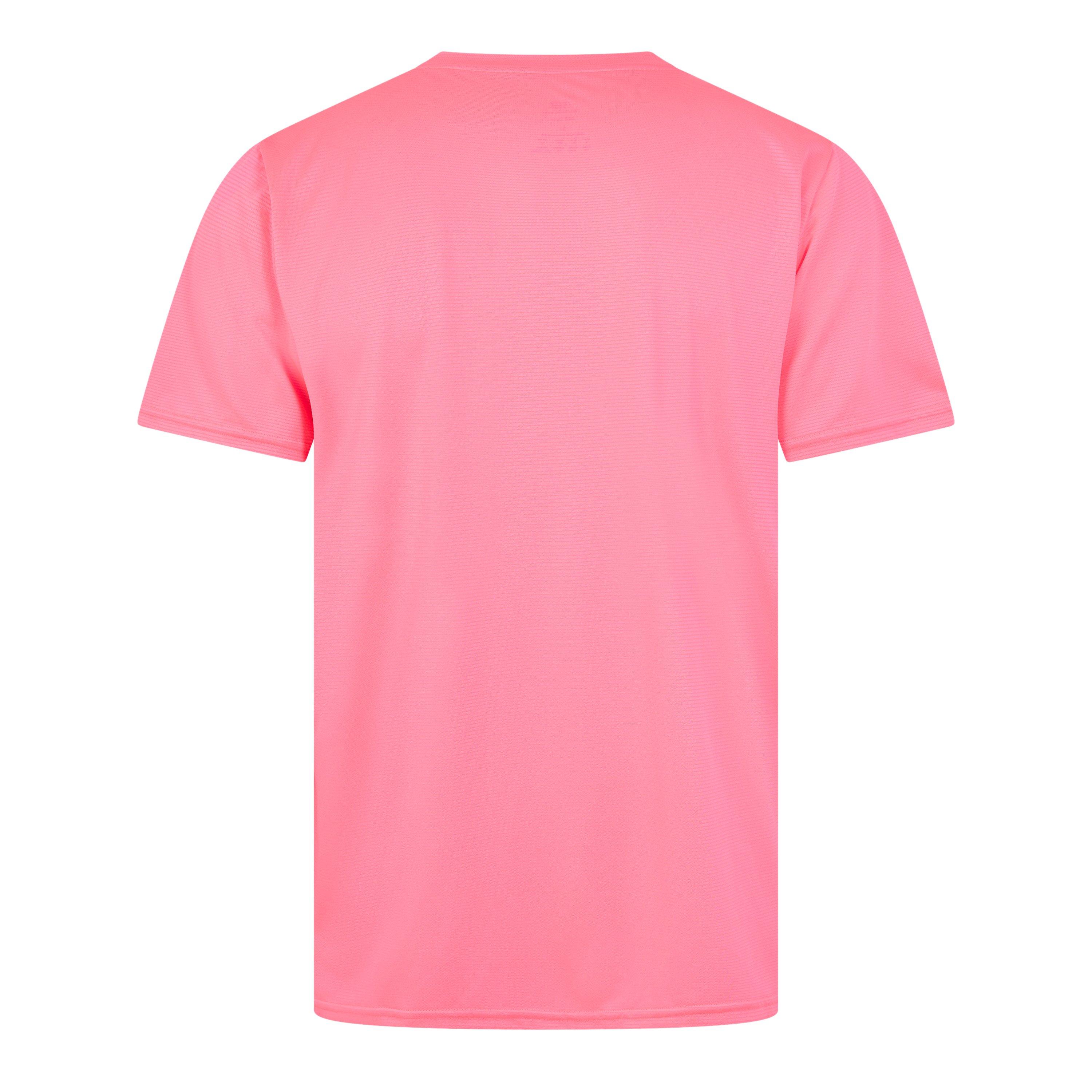 New Balance Men's Short-Sleeve Performance Gym Top Neon Pink