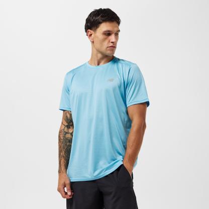 New Balance Men's Short-Sleeve Performance Gym Top Sky Blue
