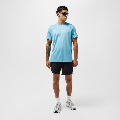 New Balance Men's Short-Sleeve Performance Gym Top Sky Blue