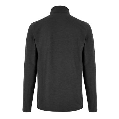 New Balance Men's Space Dye Quarter-Zip Long-Sleeve Performance Gym Top Black