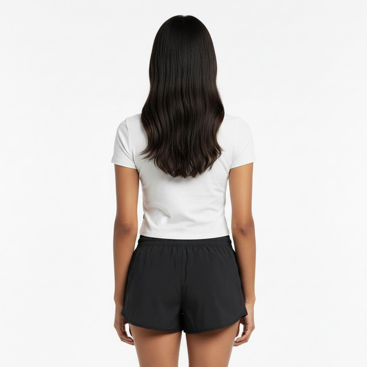 New Balance Women's Crop Top White/Black
