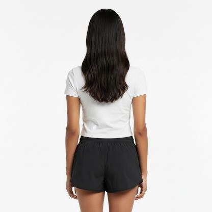 New Balance Women's Crop Top White/Black