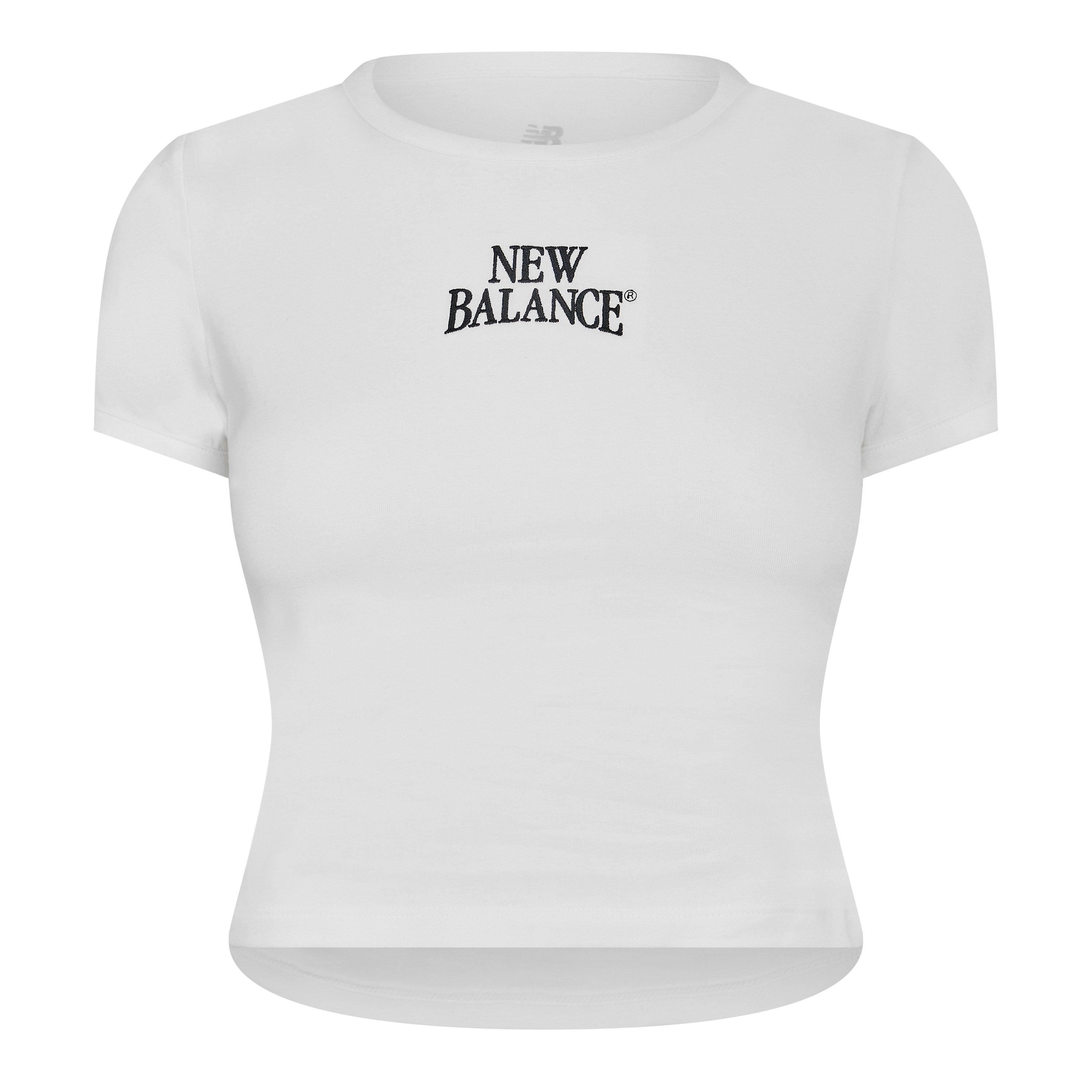 New Balance Women's Crop Top White/Black