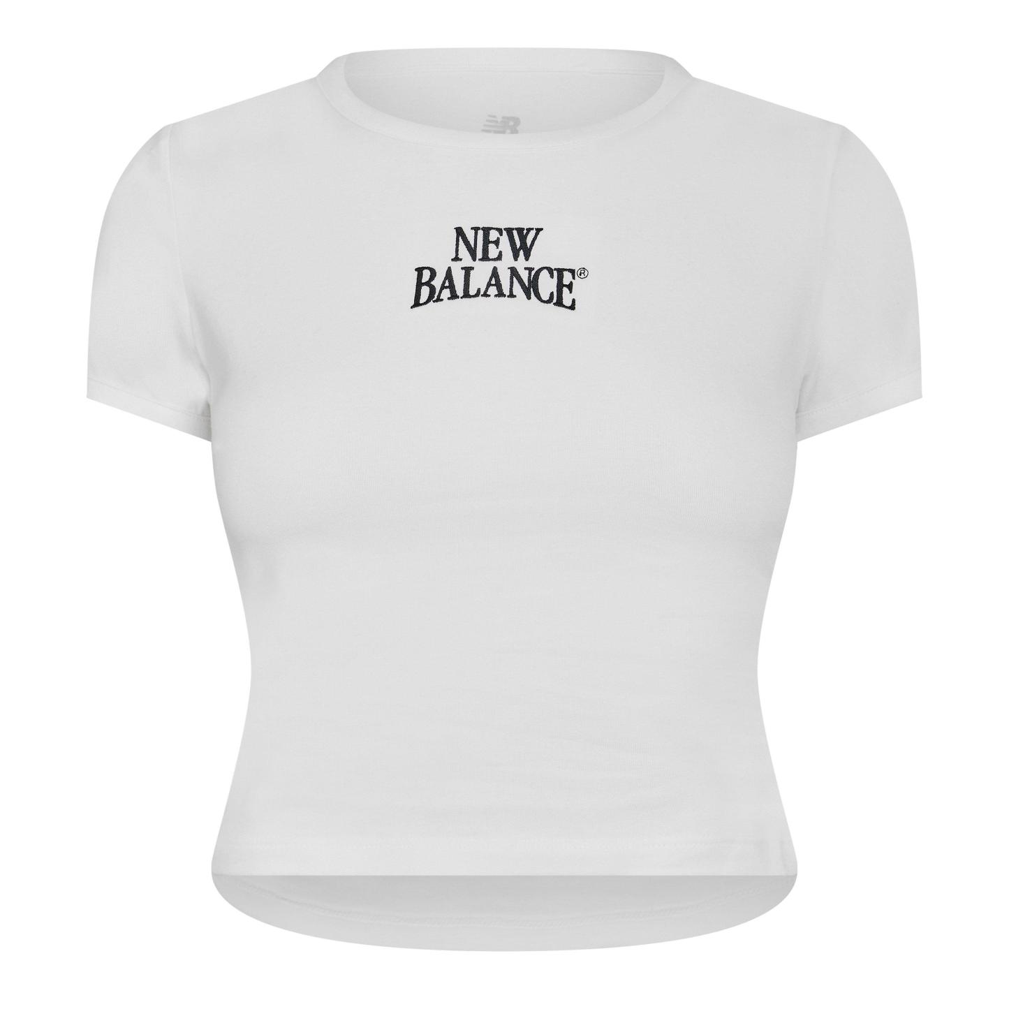 New Balance Women's Crop Top White/Black