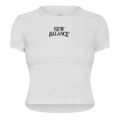 New Balance Women's Crop Top White/Black