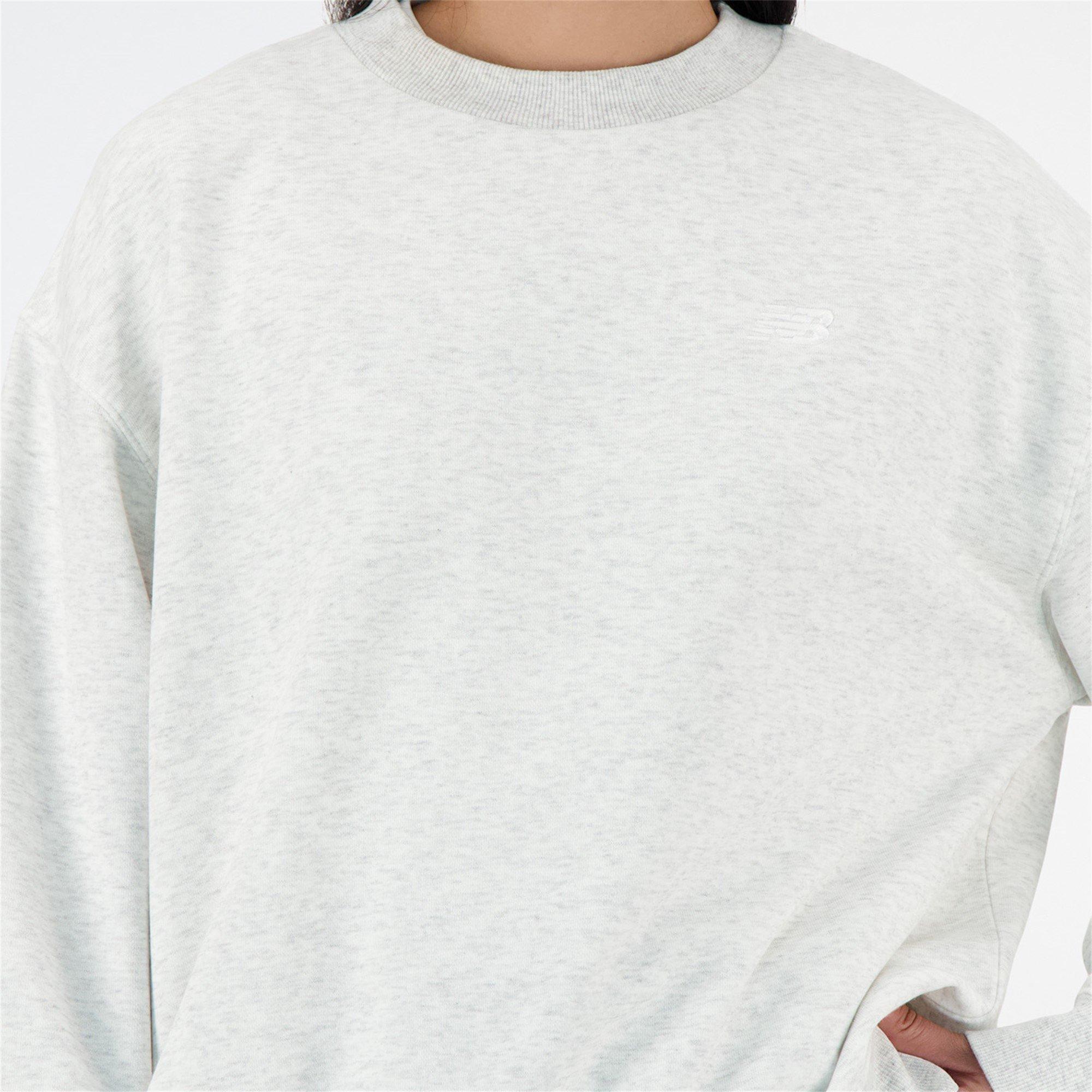 New Balance French Terry Crewneck Top Grey Marl