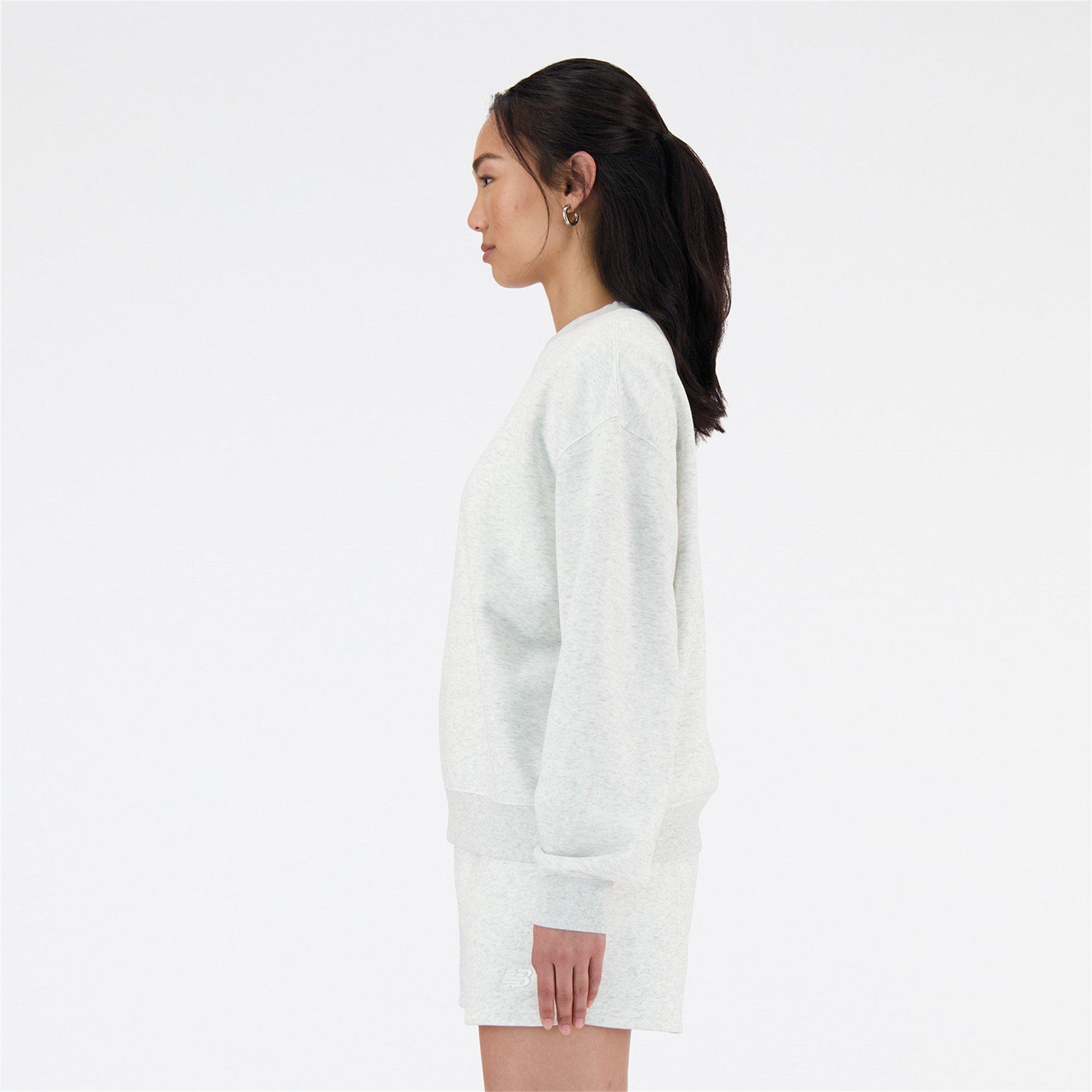 New Balance French Terry Crewneck Top Grey Marl