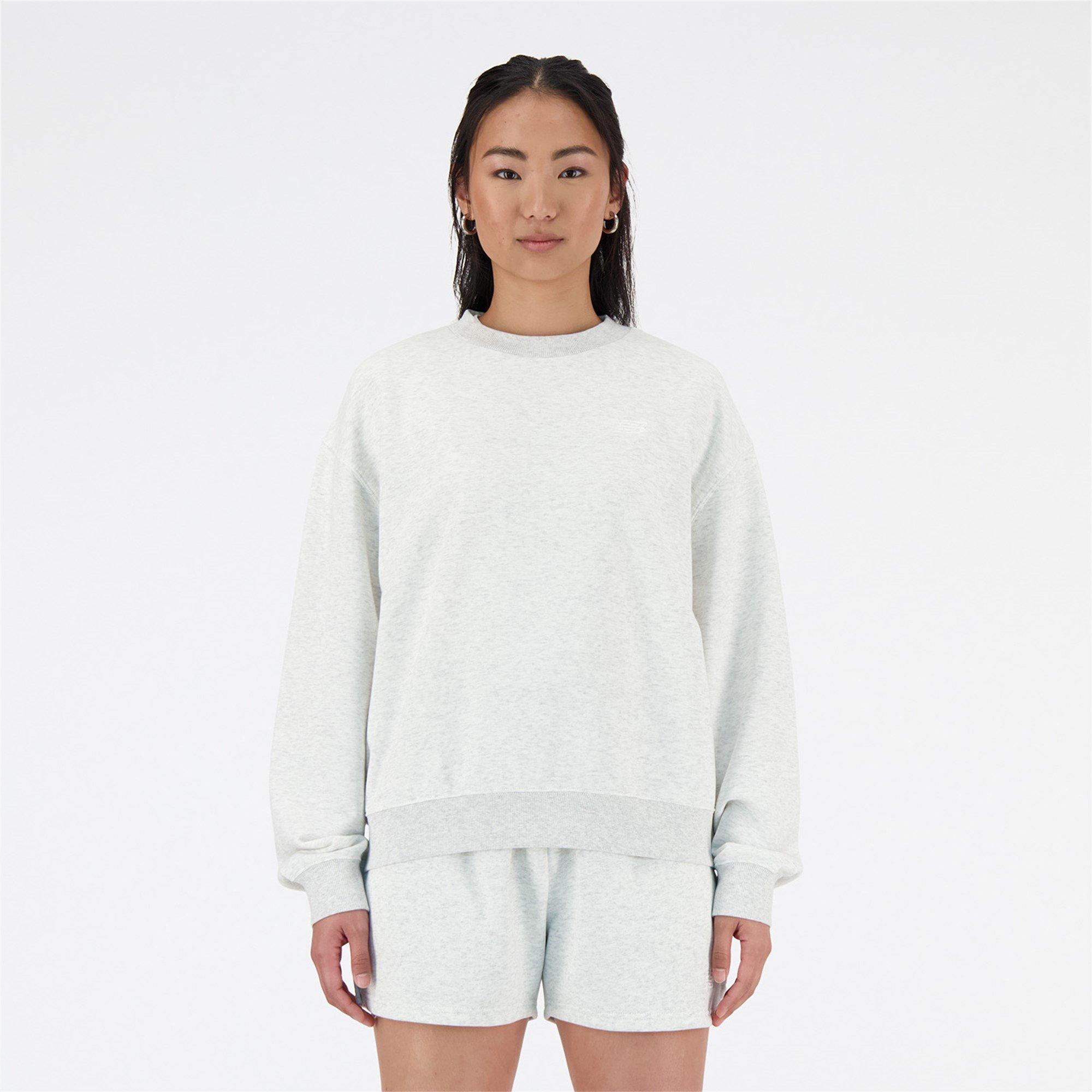 New Balance French Terry Crewneck Top Grey Marl