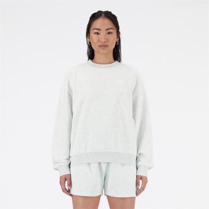New Balance French Terry Crewneck Top Grey Marl