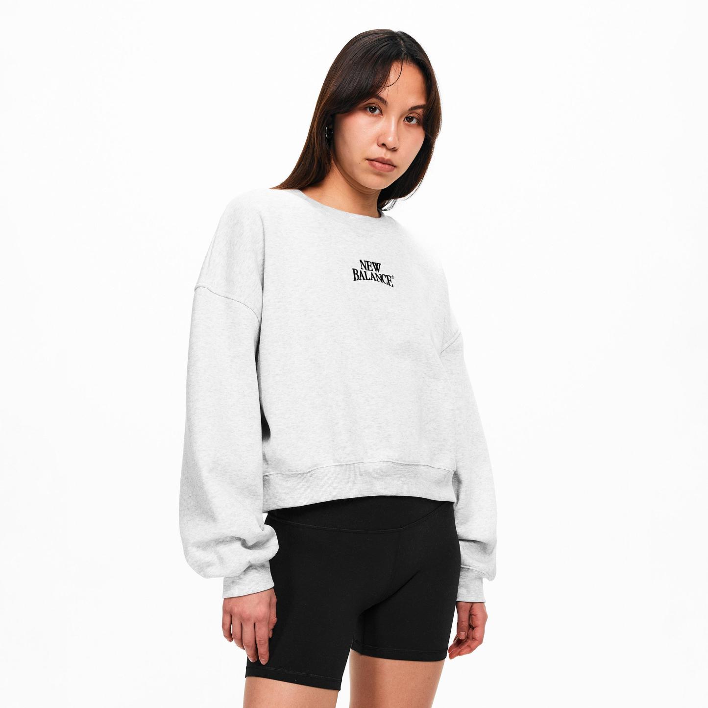 New Balance Womens New Balance - Trackside Crew Light Grey