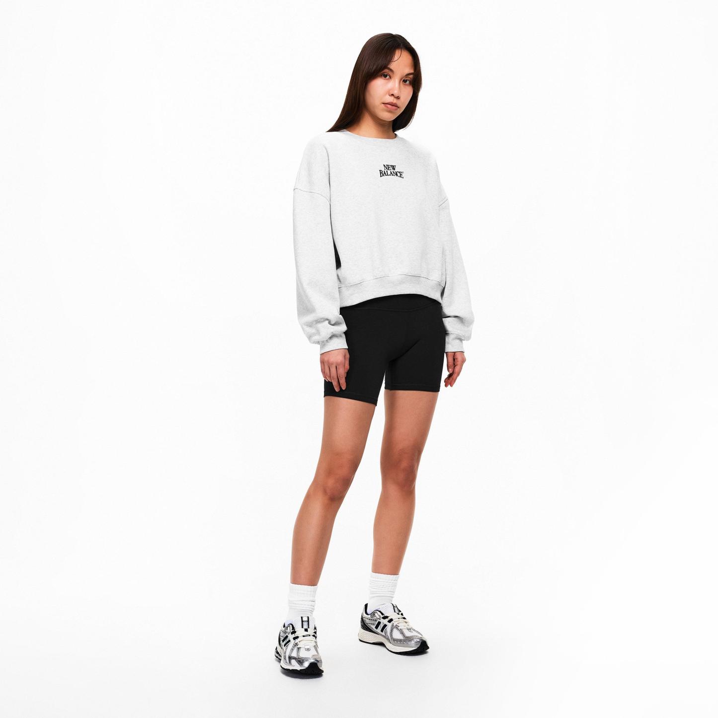 New Balance Womens New Balance - Trackside Crew Light Grey
