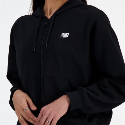 New Balance Women's French Terry Full-Zip Hoodie Black