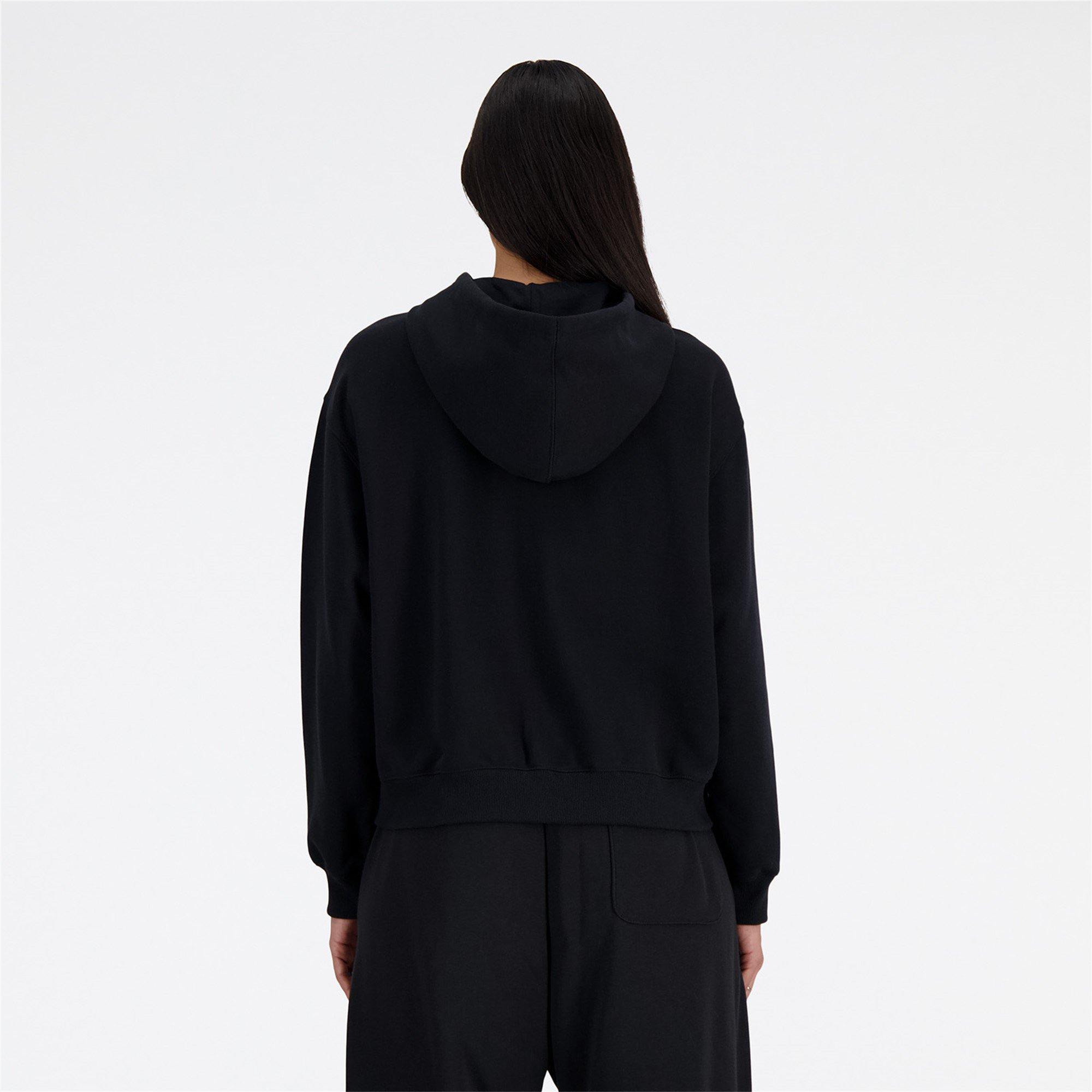 New Balance Women's French Terry Full-Zip Hoodie Black