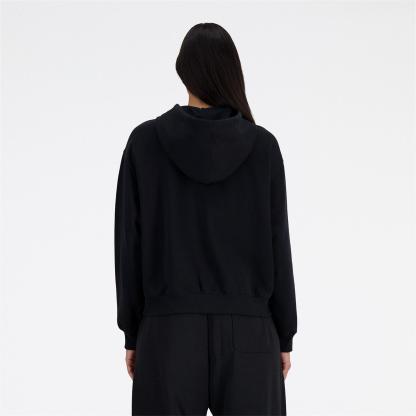 New Balance Women's French Terry Full-Zip Hoodie Black