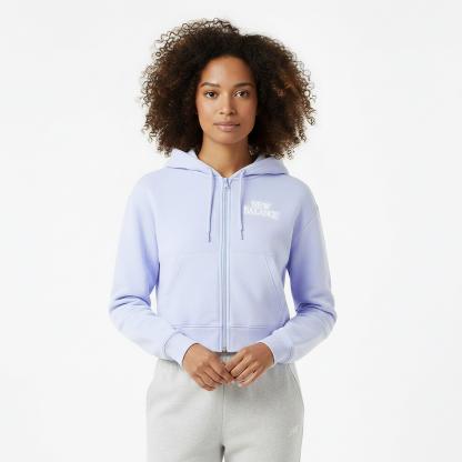 New Balance Womens Trackside Zip Hoodie Lilac