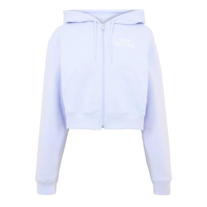 New Balance Womens Trackside Zip Hoodie Lilac