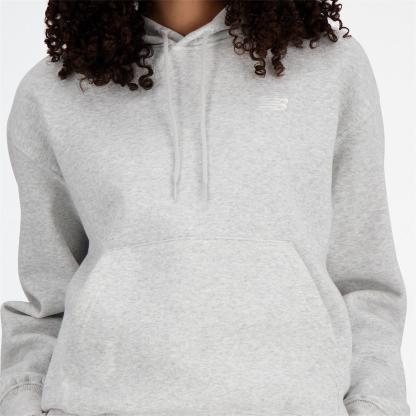 New Balance Women's French Terry Hoodie Grey Marl