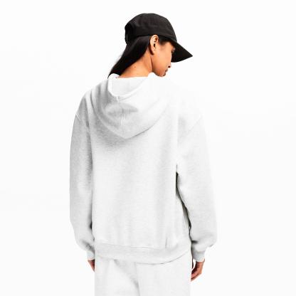 New Balance Womens Trackside Pull Over Hoody Light Grey
