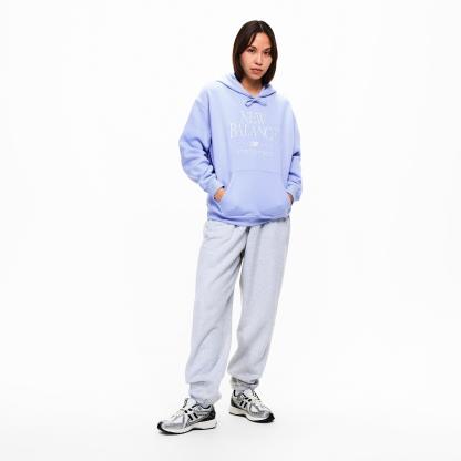 New Balance Womens Trackside Pull Over Hoody Lilac