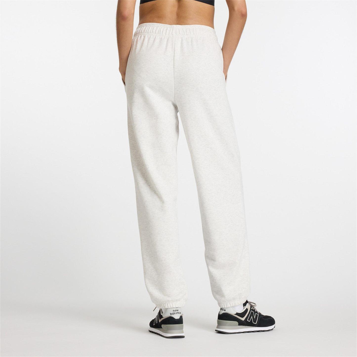 New Balance Women's Closed Hem Fleece Joggers Grey Marl
