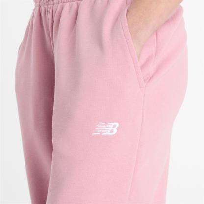 New Balance Women's Closed Hem Fleece Joggers Pink