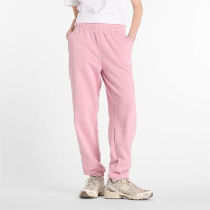 New Balance Women's Closed Hem Fleece Joggers Pink