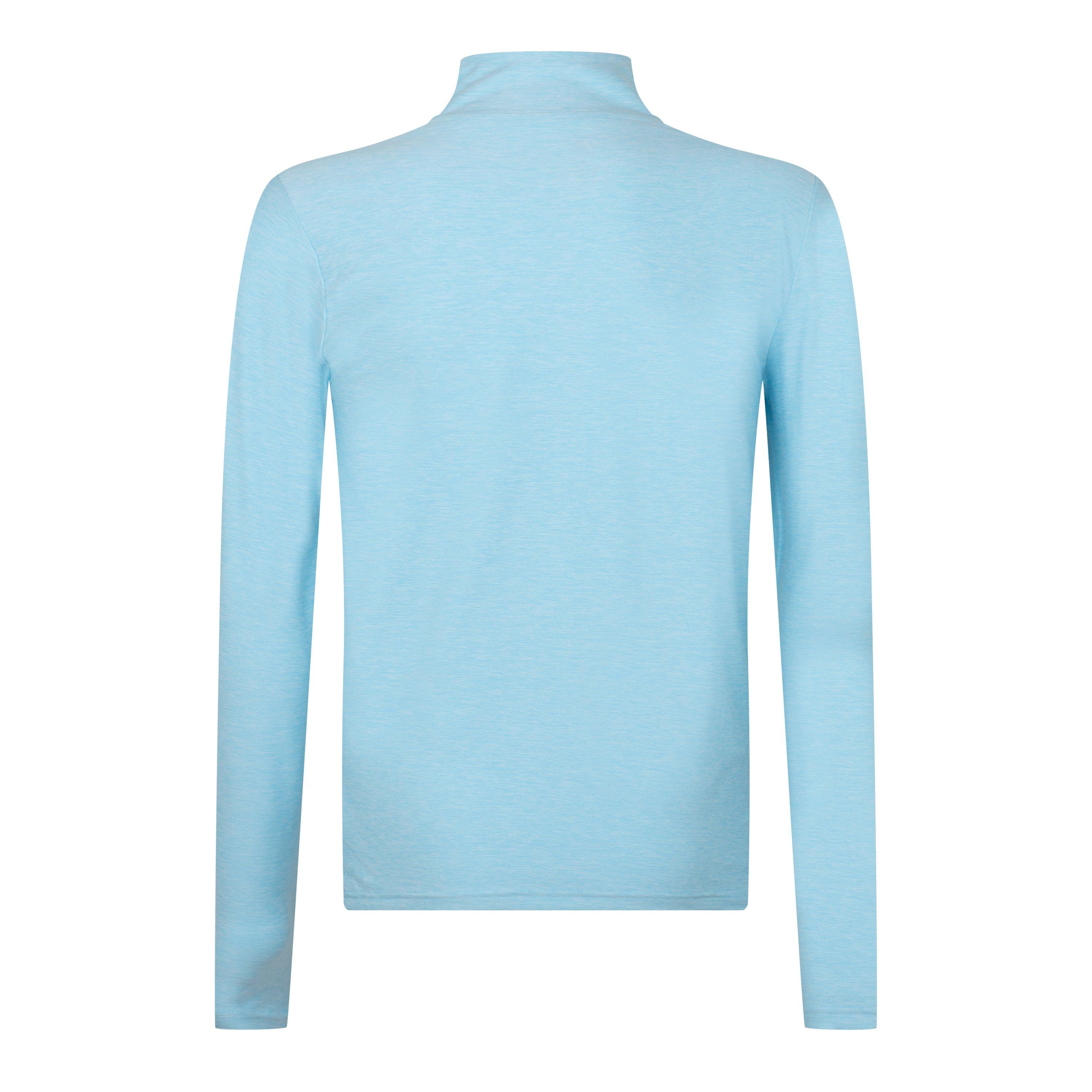 New Balance Men's Space Dye Quarter-Zip Long-Sleeve Performance Gym Top TEAMSKYB (TSB)