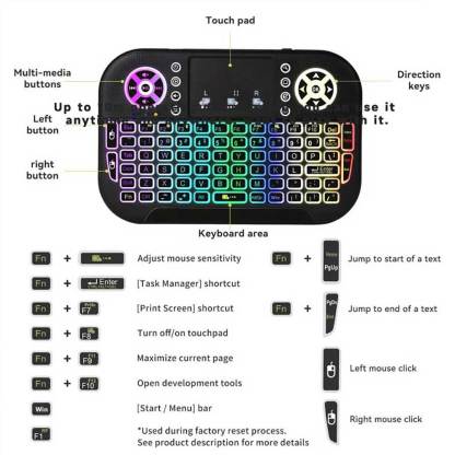 vSeeBox Mini Wireless Keyboard with Touchpad