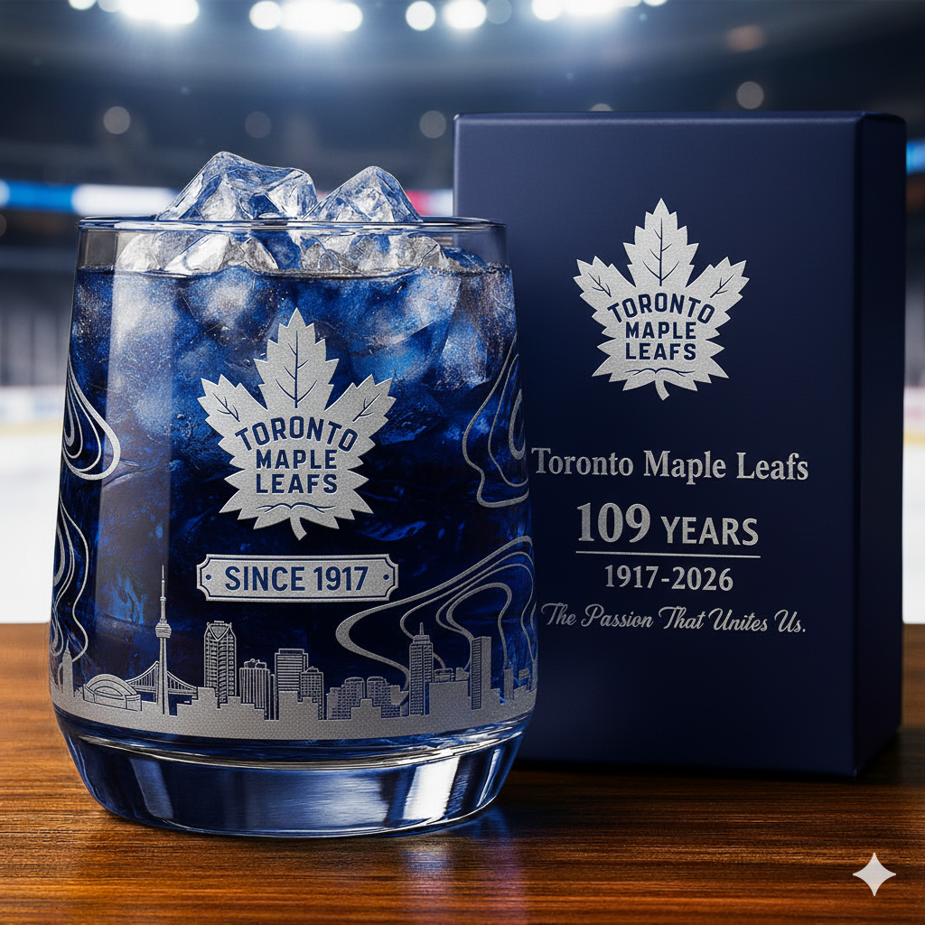 Toronto Maple Leafs 109th Anniversary Whiskey Glass
