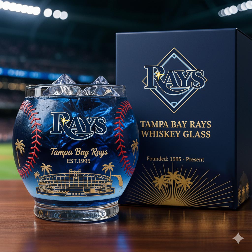Tampa Bay Rays Whiskey Glass