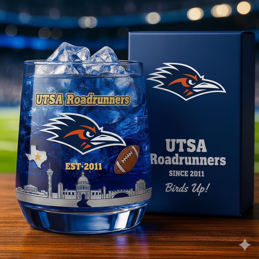UTSA Roadrunners Whiskey Glass